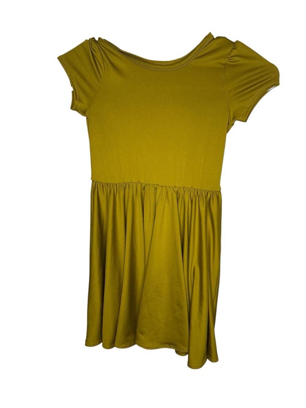 DotDotSmile Mustard Yellow Cap Sleeve Twirl Dress Size 3/4
